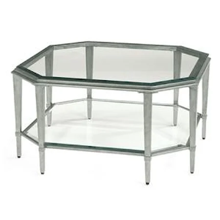 Contemporary Square Glass Cocktail Table